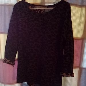 cheetah print blouse